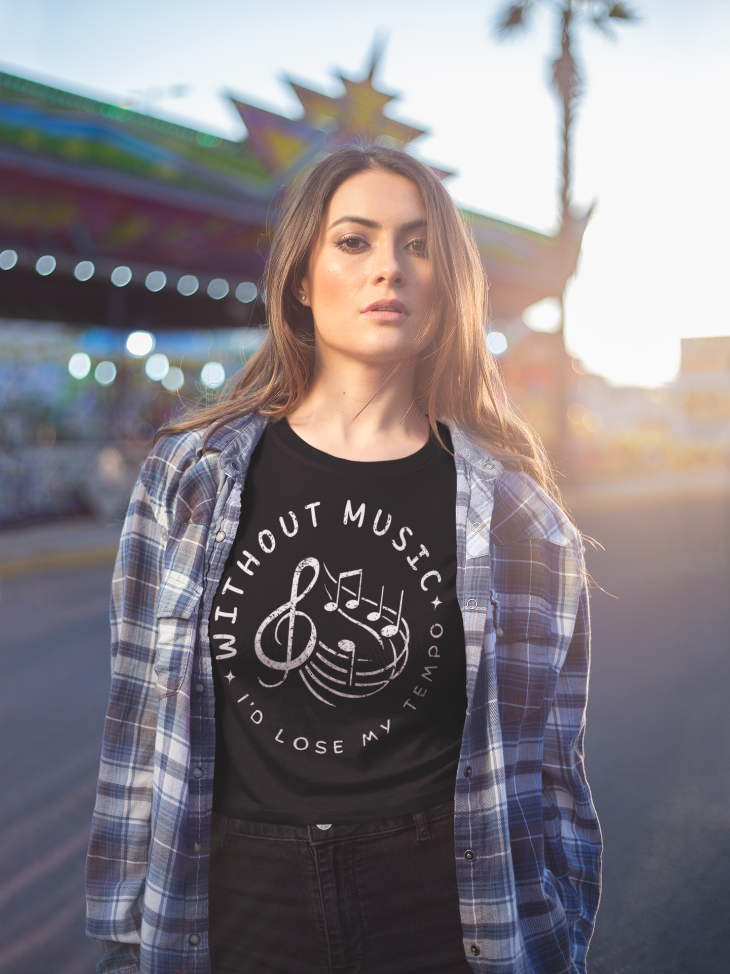 Without Music I’d Lose My Tempo T-Shirt – Funny Music Lover & Musician Tee