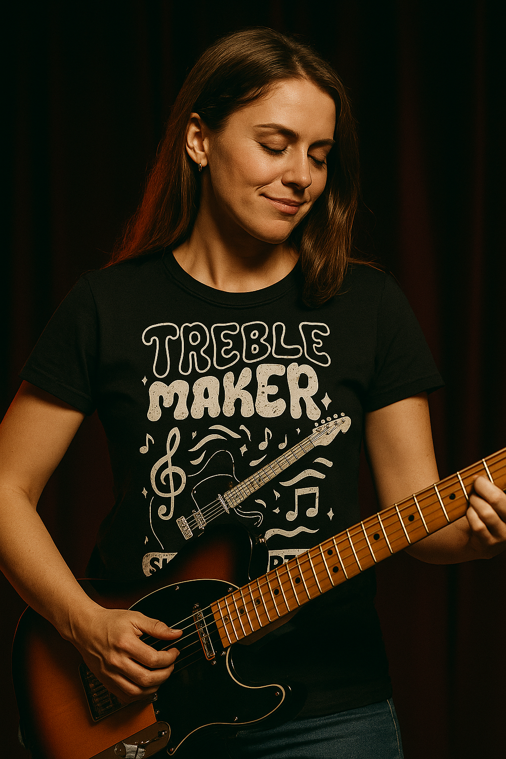 Treble Maker Since Birth T-Shirt – Funny Music Lover & Guitar Player Tee