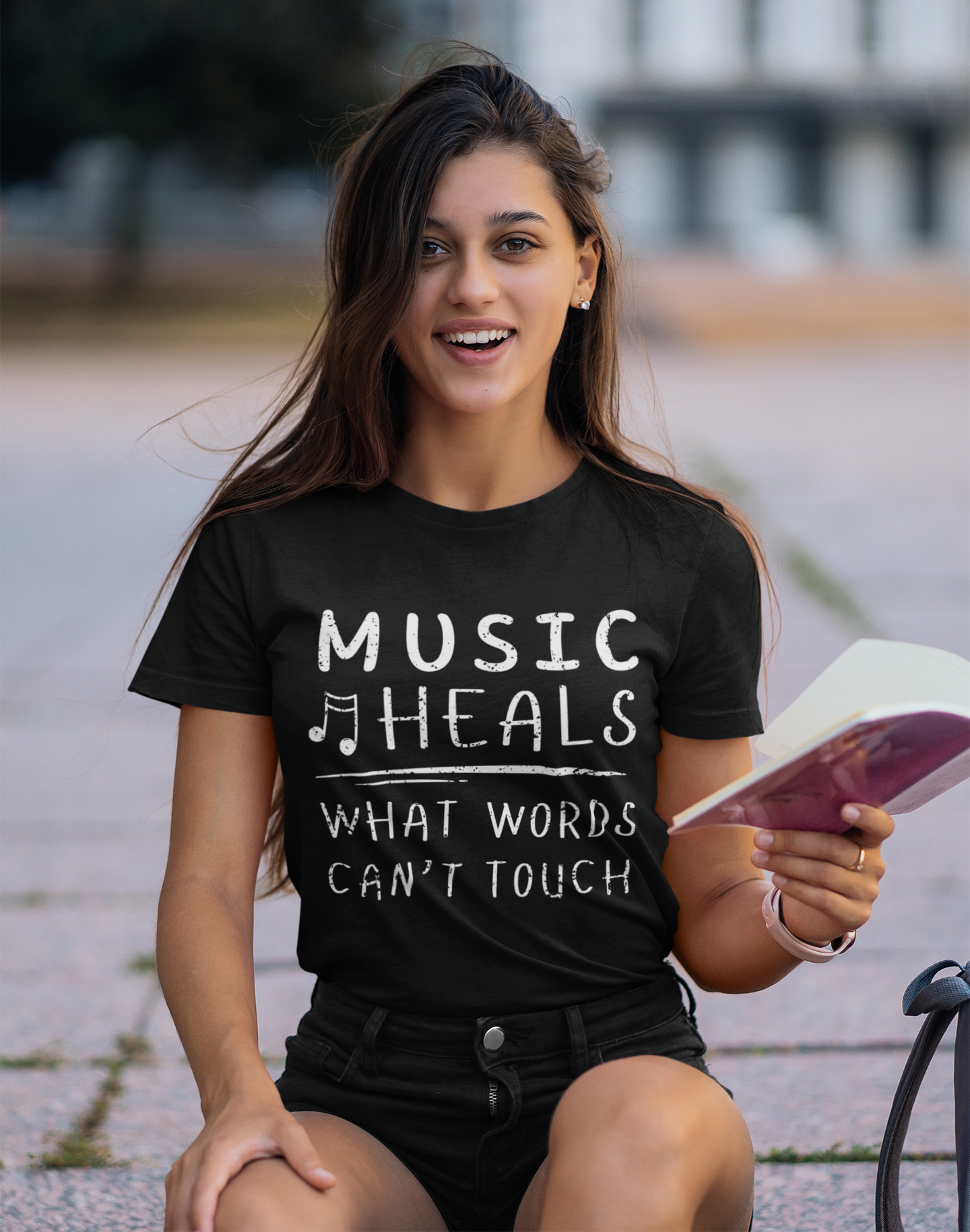 Music Heals What Words Can’t Touch T-Shirt – Inspirational Music Lover Tee