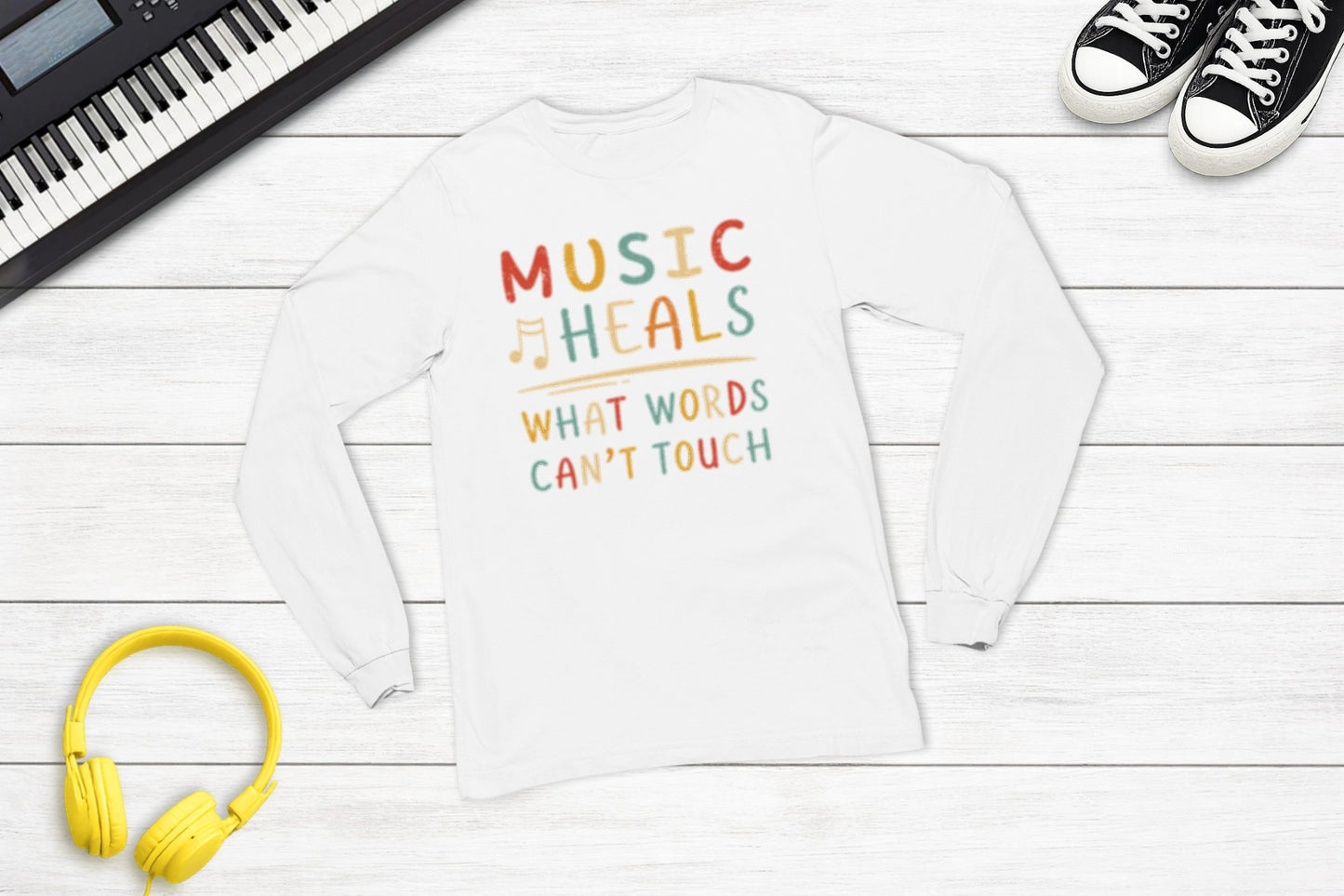 Music Heals What Words Can't Touch – Retro – Long Sleeve
