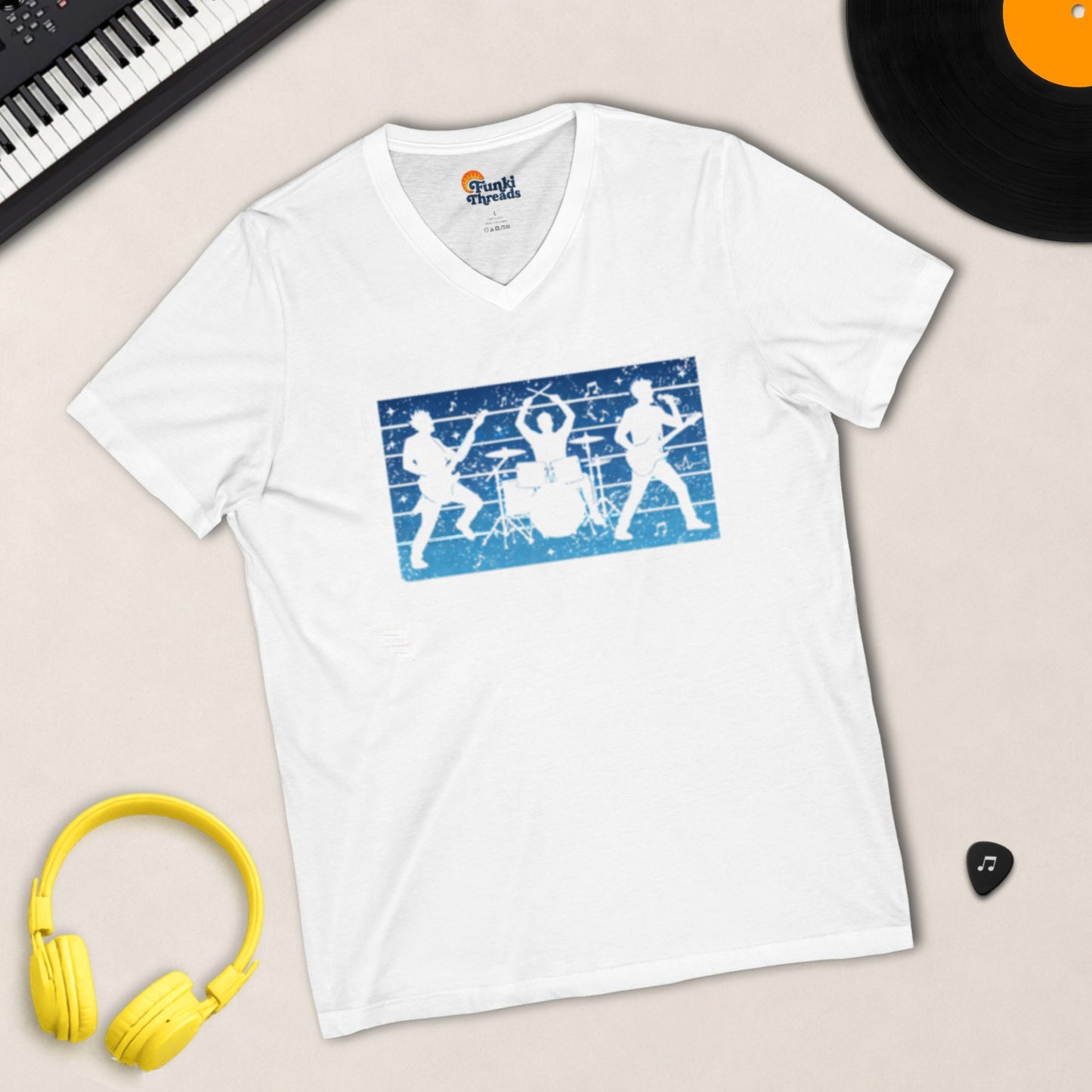 Rock Band Silhouette – V-Neck