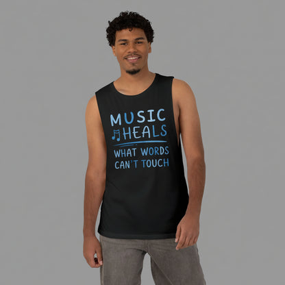 Music Heals What Words Can't Touch – Shady Blue – Sleeveless Tank