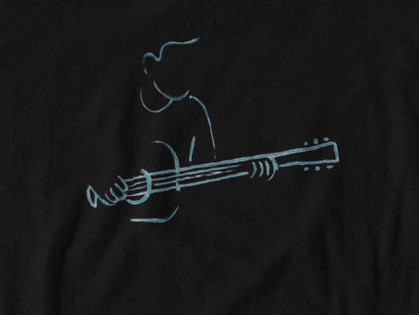 Minimalist Guitarist T-Shirt – Acoustic Music Line Art Design