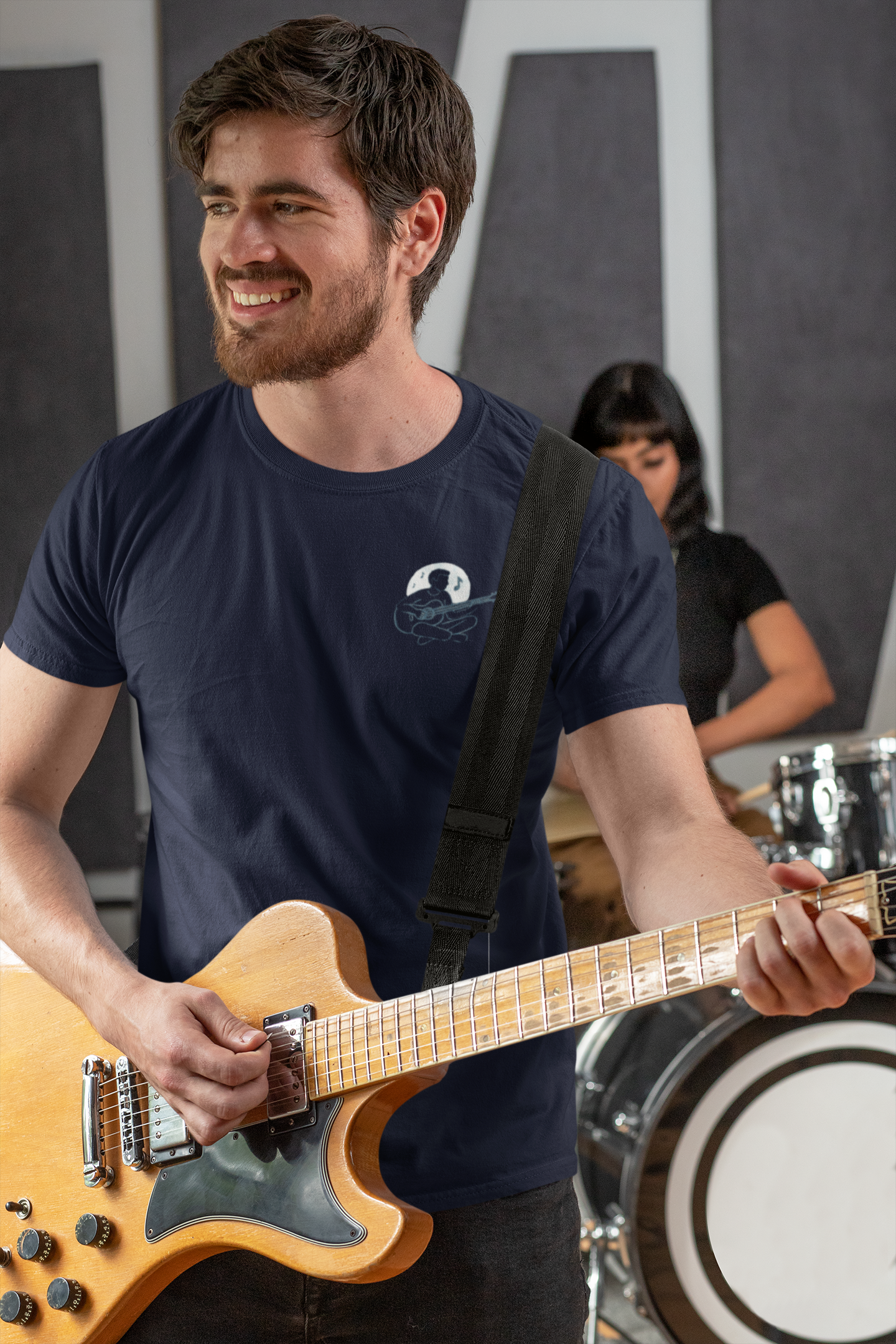 More Melody Less Anxiety Guitar T-Shirt | Music Lover Relaxation Tee