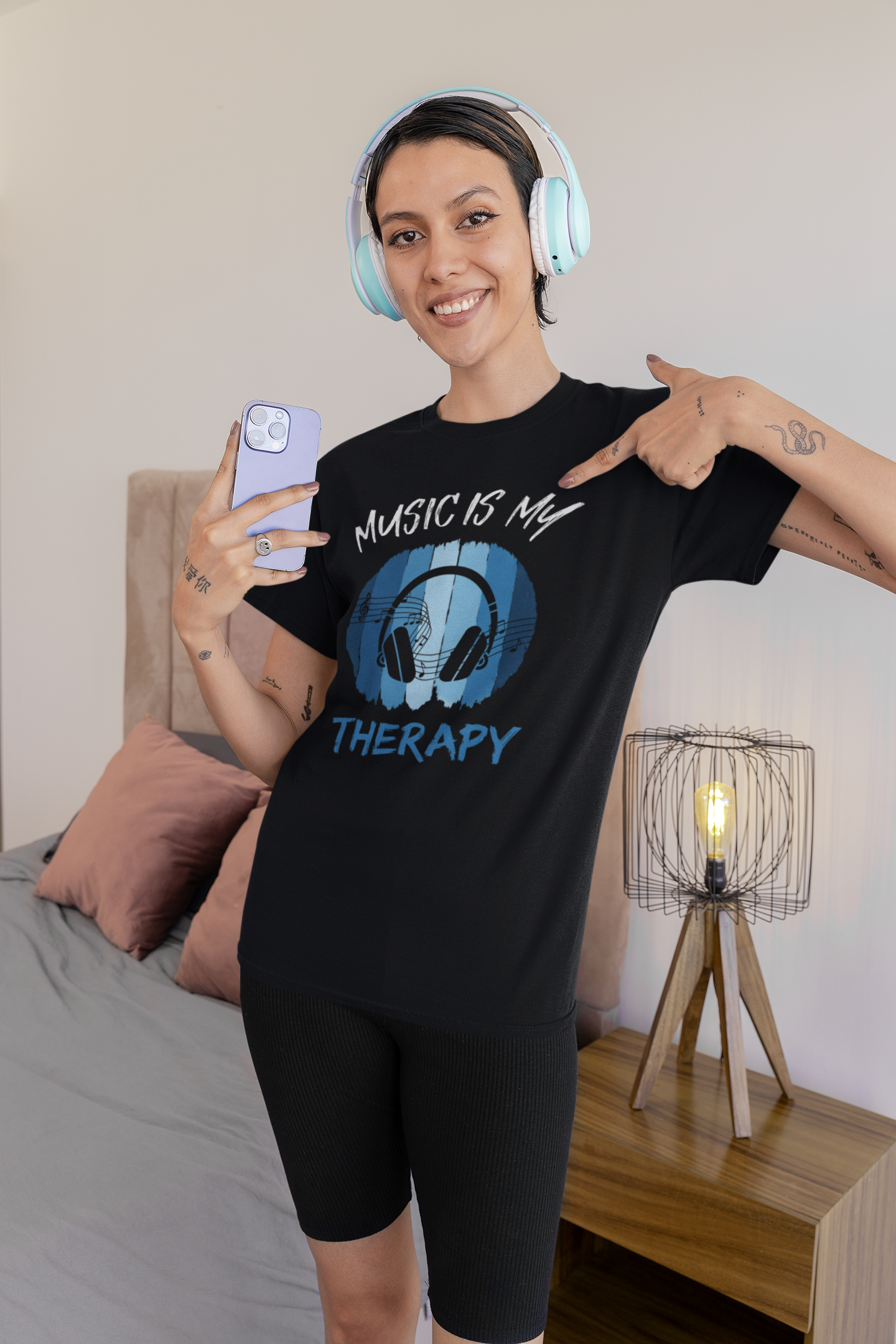 Music Is My Therapy T-Shirt | Music Lover Mental Health Tee