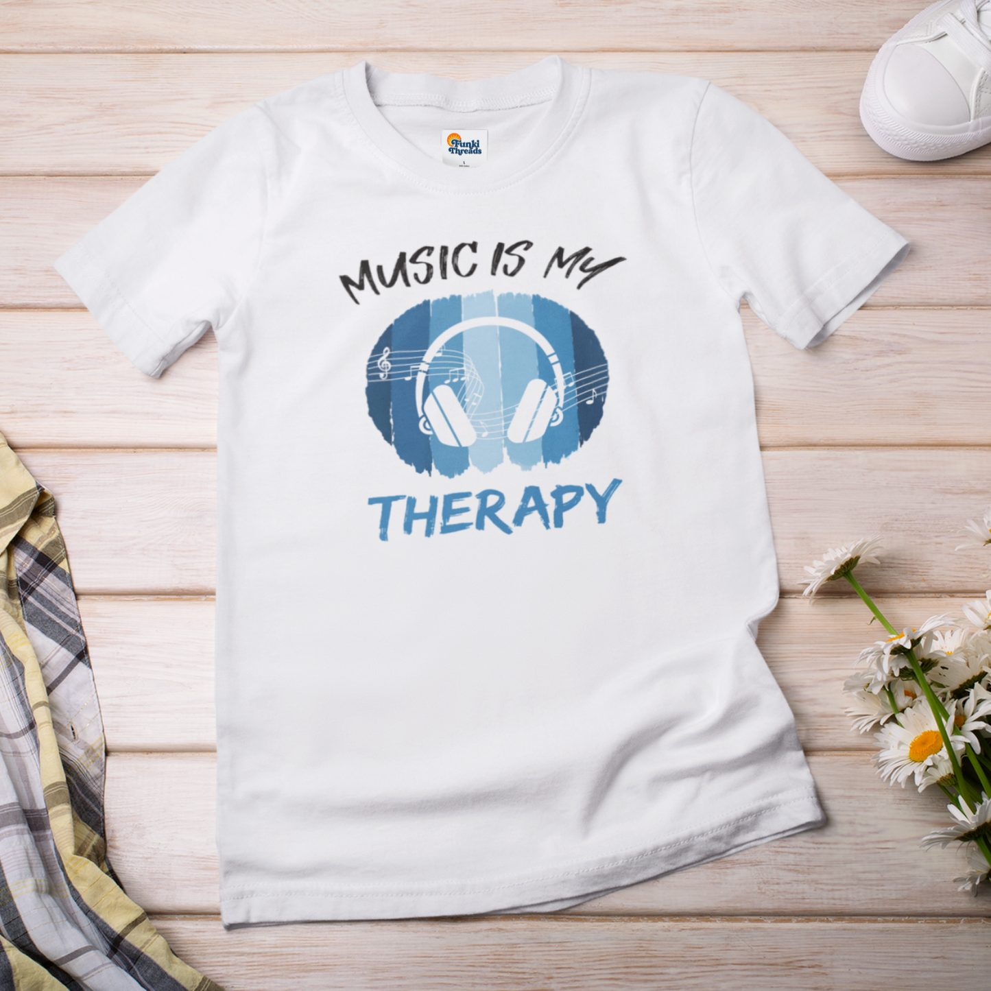 Music Is My Therapy T-Shirt | Music Lover Mental Health Tee
