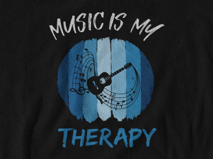Music Is My Therapy Guitar T-Shirt | Guitar Player Music Lover Tee