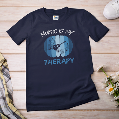 Music Is My Therapy Guitar T-Shirt | Guitar Player Music Lover Tee
