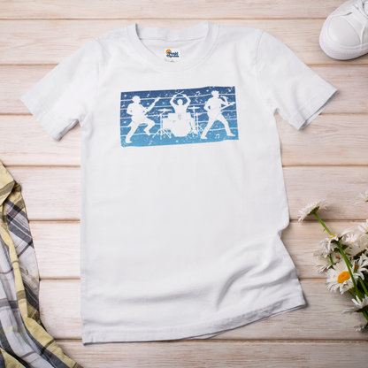 Rock Band Silhouette T-Shirt | Live Music Drummer Guitarist Tee