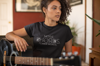 More Chords Fewer Words T-Shirt | Minimalist Guitar Chord Tee