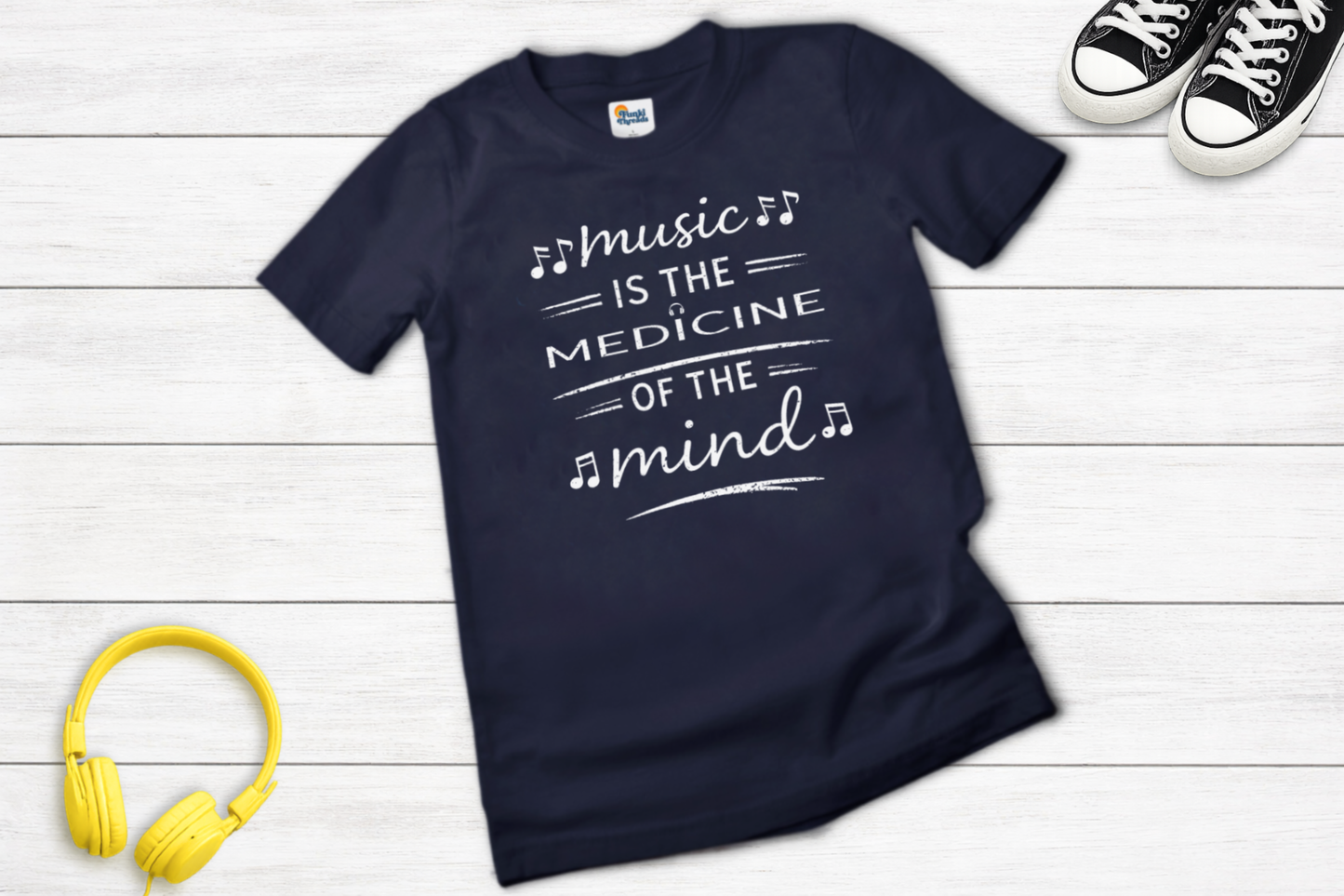 Music Is the Medicine of the Mind Quote Shirt | Music Lover Graphic Tee
