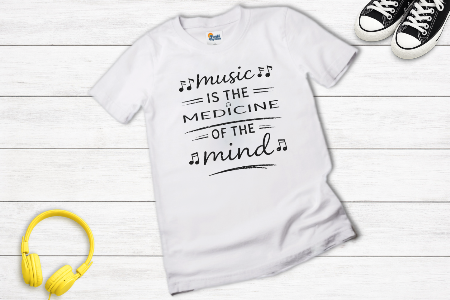 Music Is the Medicine of the Mind Quote Shirt | Music Lover Graphic Tee