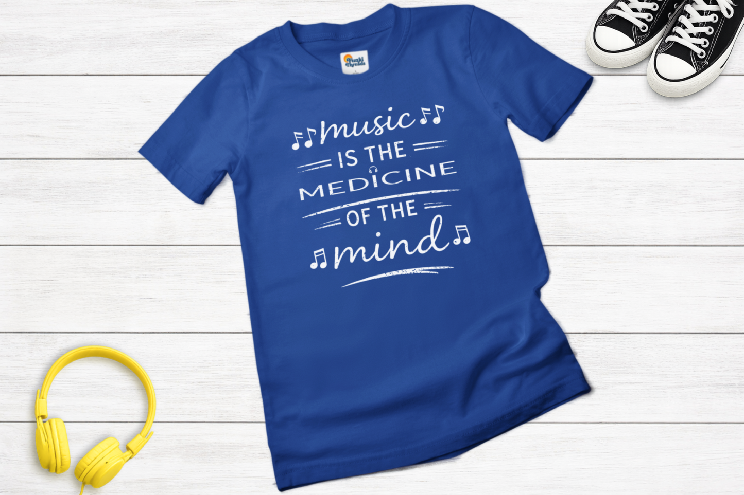 Music Is the Medicine of the Mind Quote Shirt | Music Lover Graphic Tee