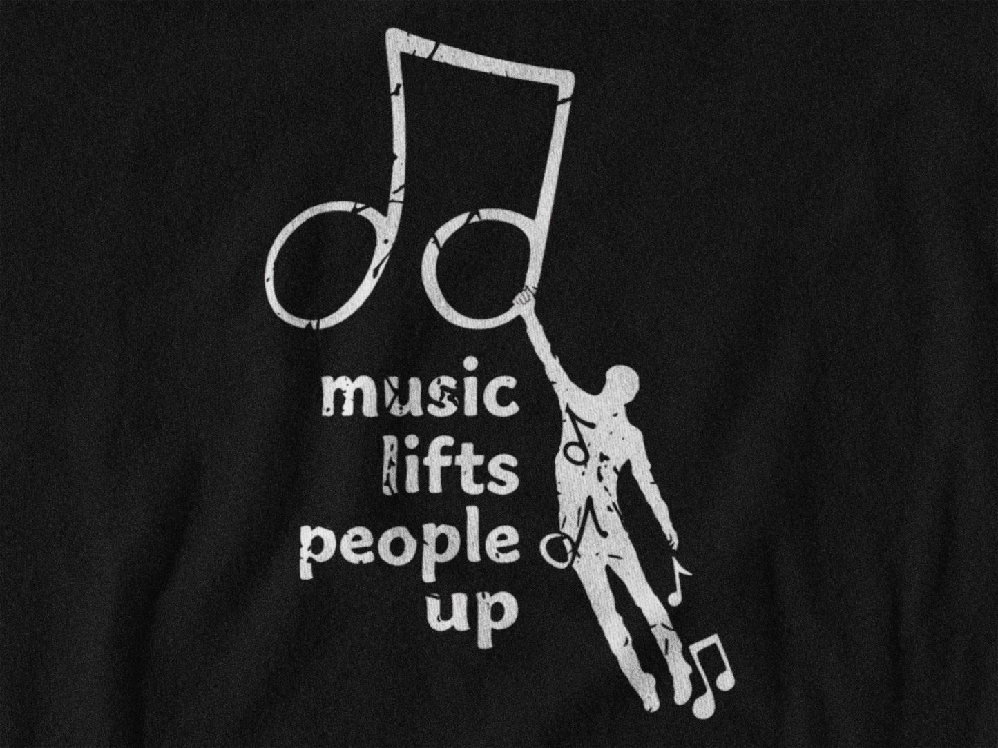 Music Lifts People Up T-Shirt | Inspirational Music Lover Graphic Tee