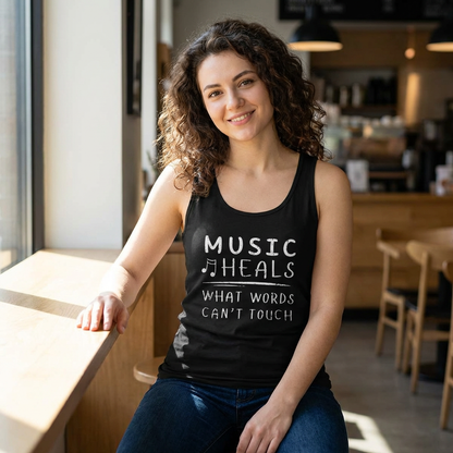 Music Heals What Words Can’t Touch Tank Top | Inspirational Music Lover Tank