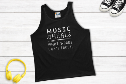 Music Heals What Words Can’t Touch Tank Top | Inspirational Music Lover Tank