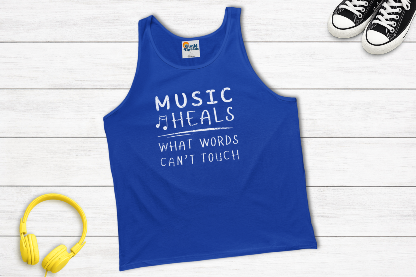 Music Heals What Words Can’t Touch Tank Top | Inspirational Music Lover Tank