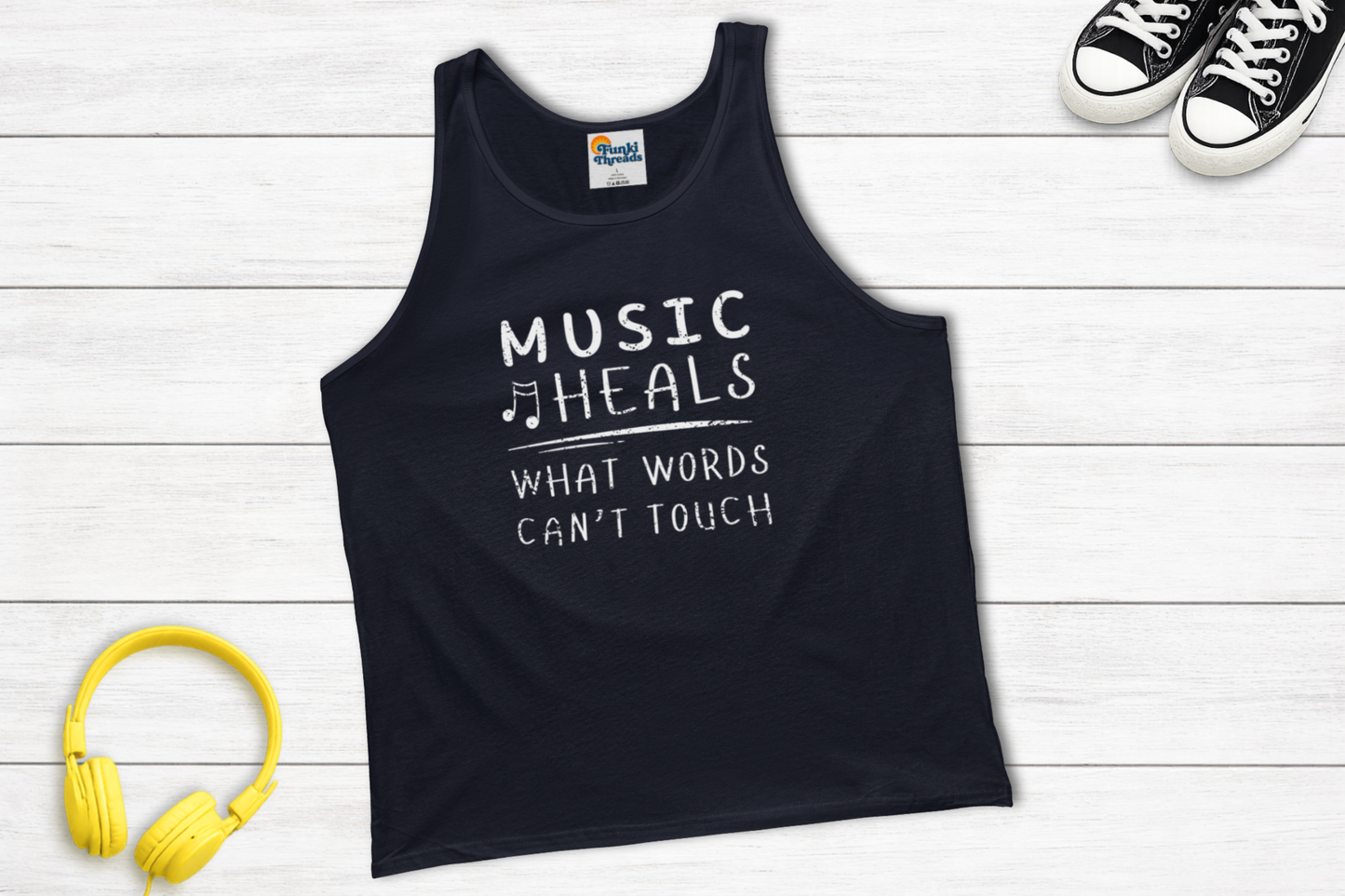 Music Heals What Words Can’t Touch Tank Top | Inspirational Music Lover Tank