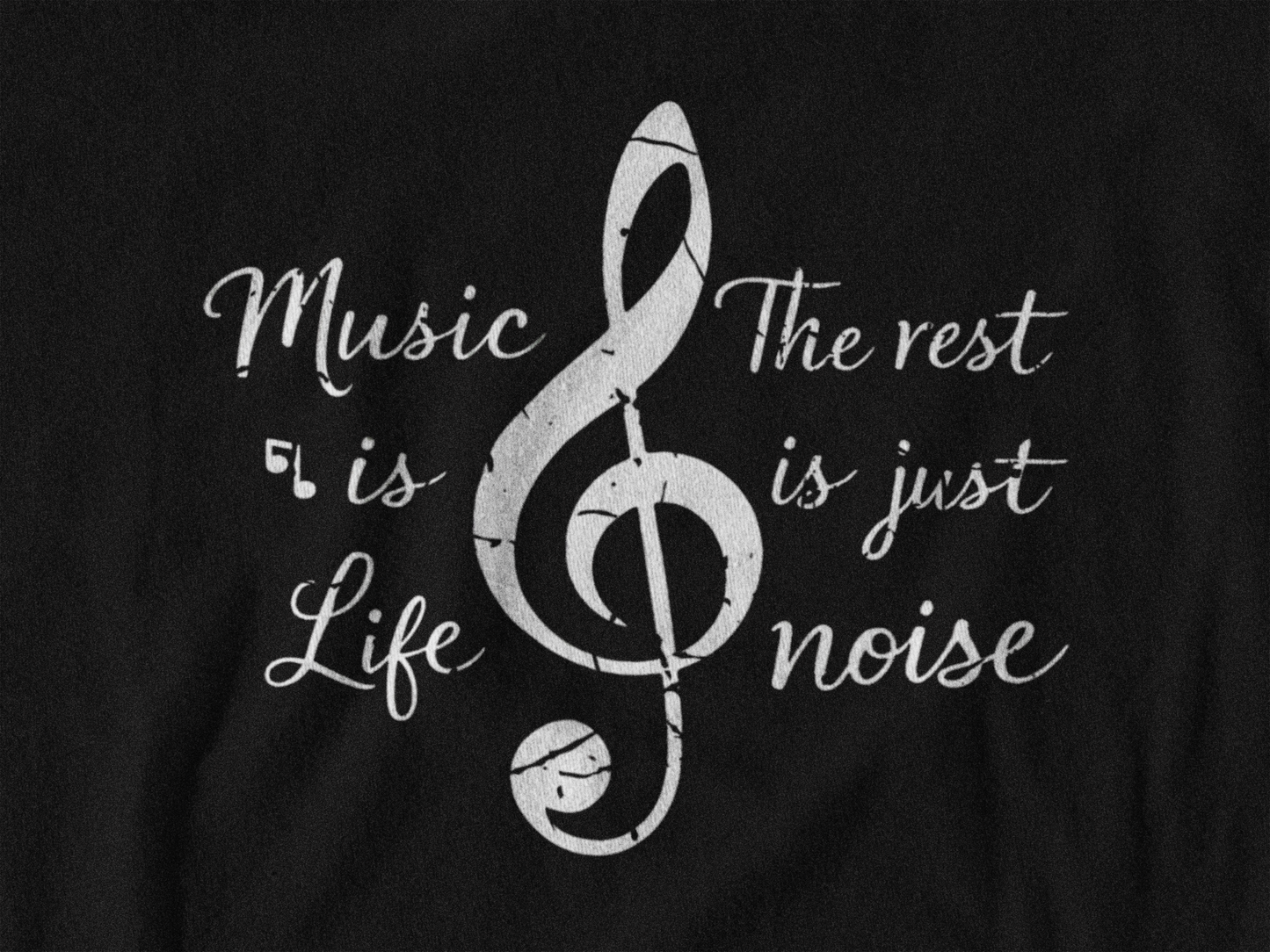 Music Is Life Shirt | The Rest Is Just Noise Music Quote Tee