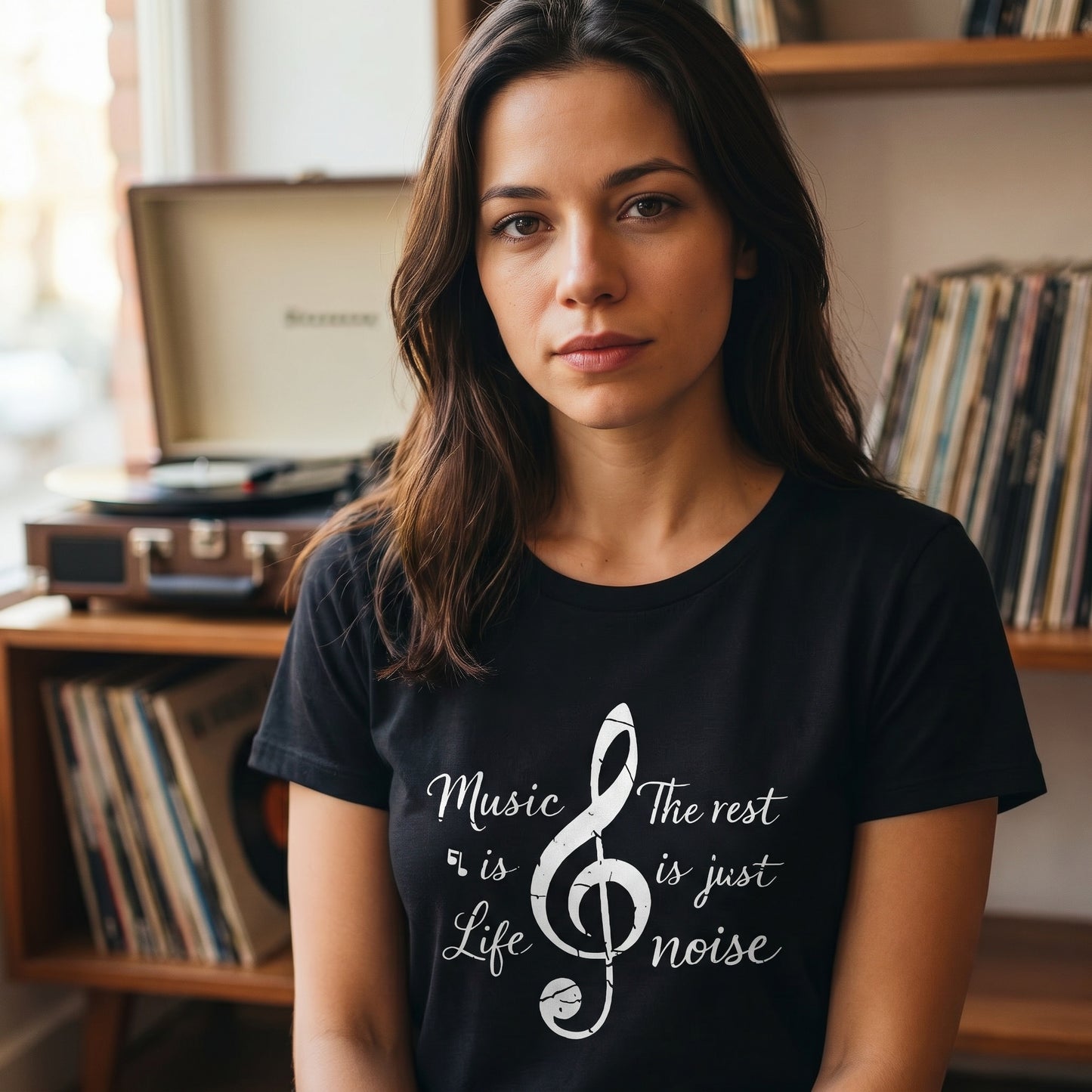 Music Is Life Shirt | The Rest Is Just Noise Music Quote Tee