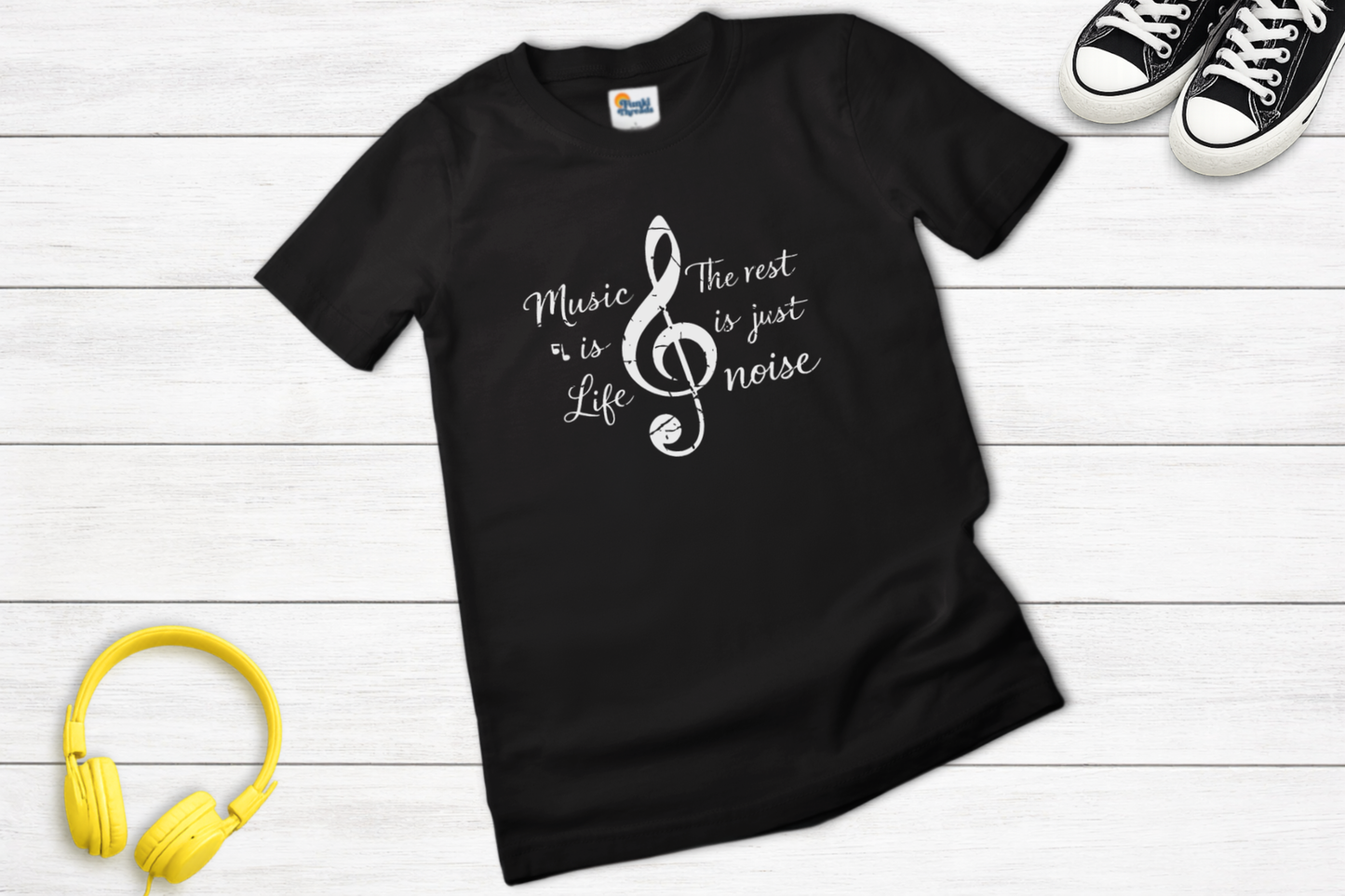 Music Is Life Shirt | The Rest Is Just Noise Music Quote Tee