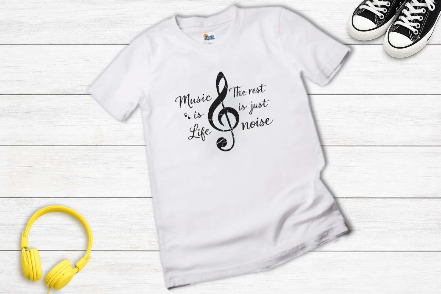 Music Is Life Shirt | The Rest Is Just Noise Music Quote Tee