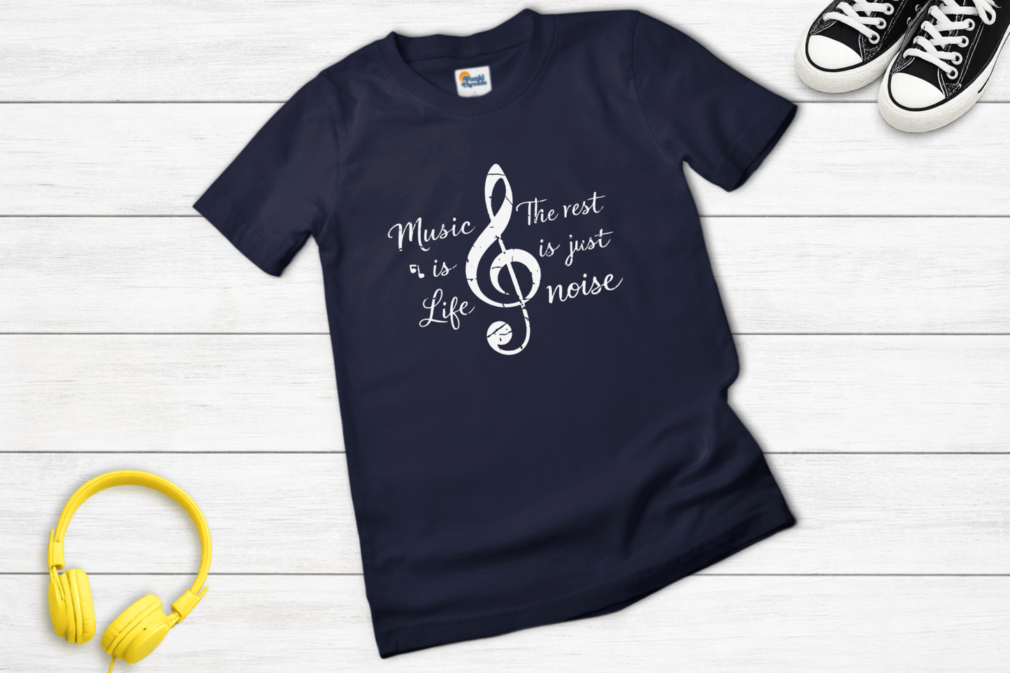 Music Is Life Shirt | The Rest Is Just Noise Music Quote Tee