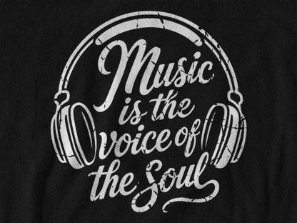 Soulful Music Lover Headphones Graphic Tee