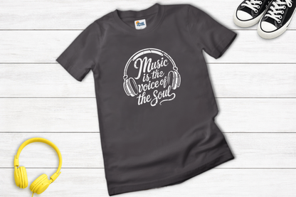 Soulful Music Lover Headphones Graphic Tee