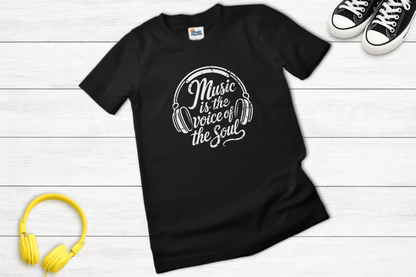 Soulful Music Lover Headphones Graphic Tee