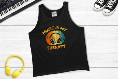 Music Is My Therapy Tank Top | Retro Music Lover Tank
