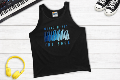 Music Heals the Soul Tank Top | Piano Keys Music Lover Shirt