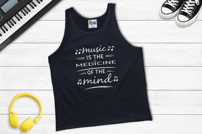 Music Is the Medicine of the Mind Tank Top | Music Lover Graphic Tank