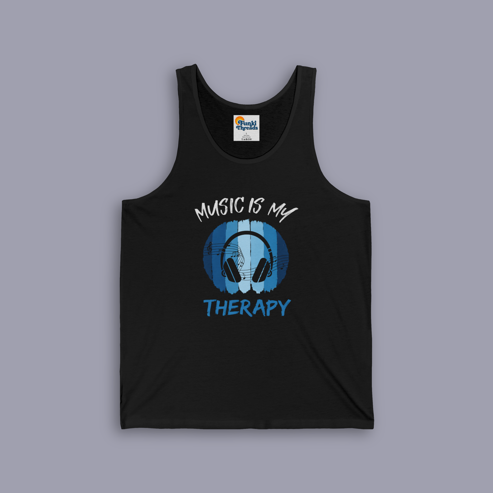 Music Is My Therapy Tank Top – music lover and mental health tank