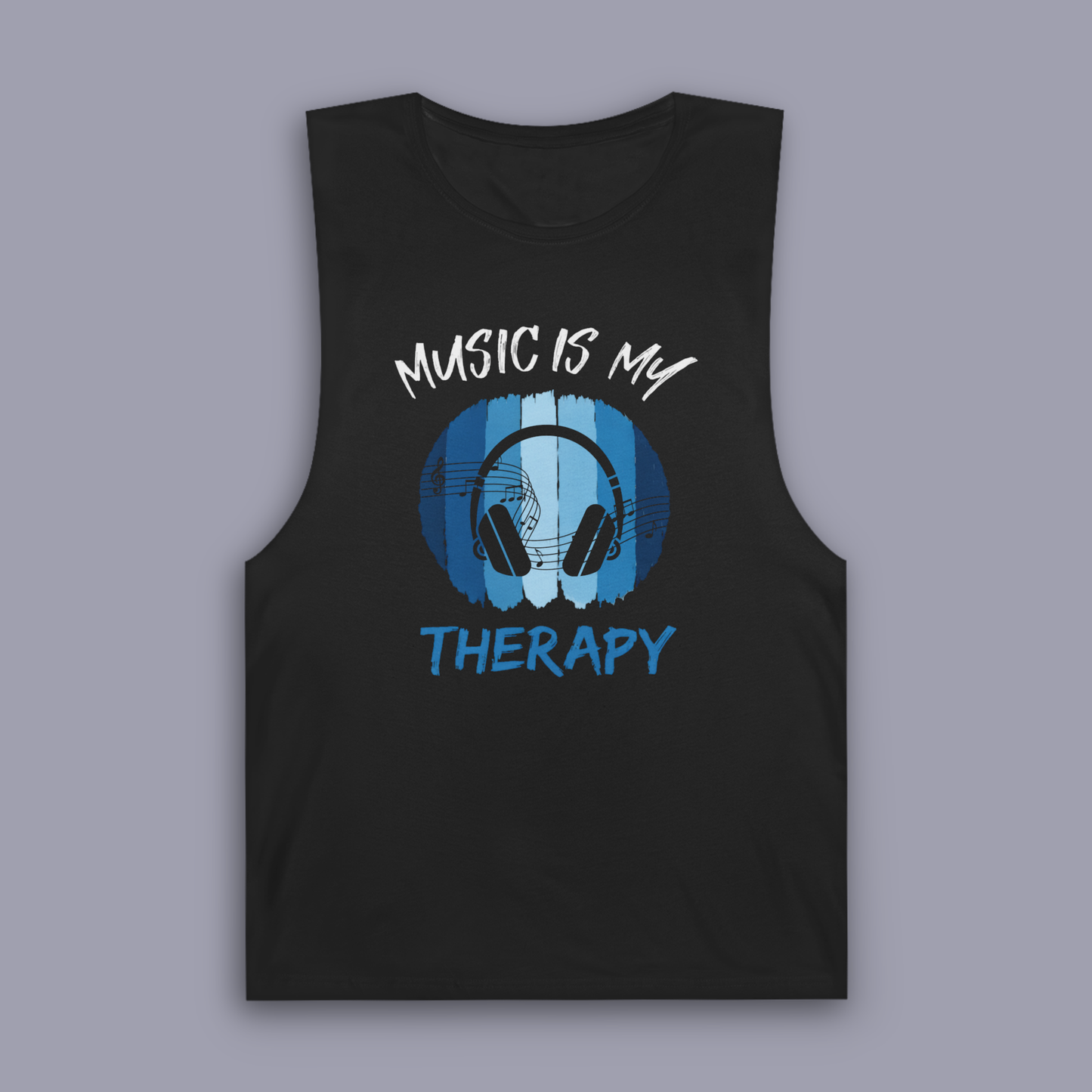 Music Is My Therapy Sleeveless Tank – music lover and mental health tank