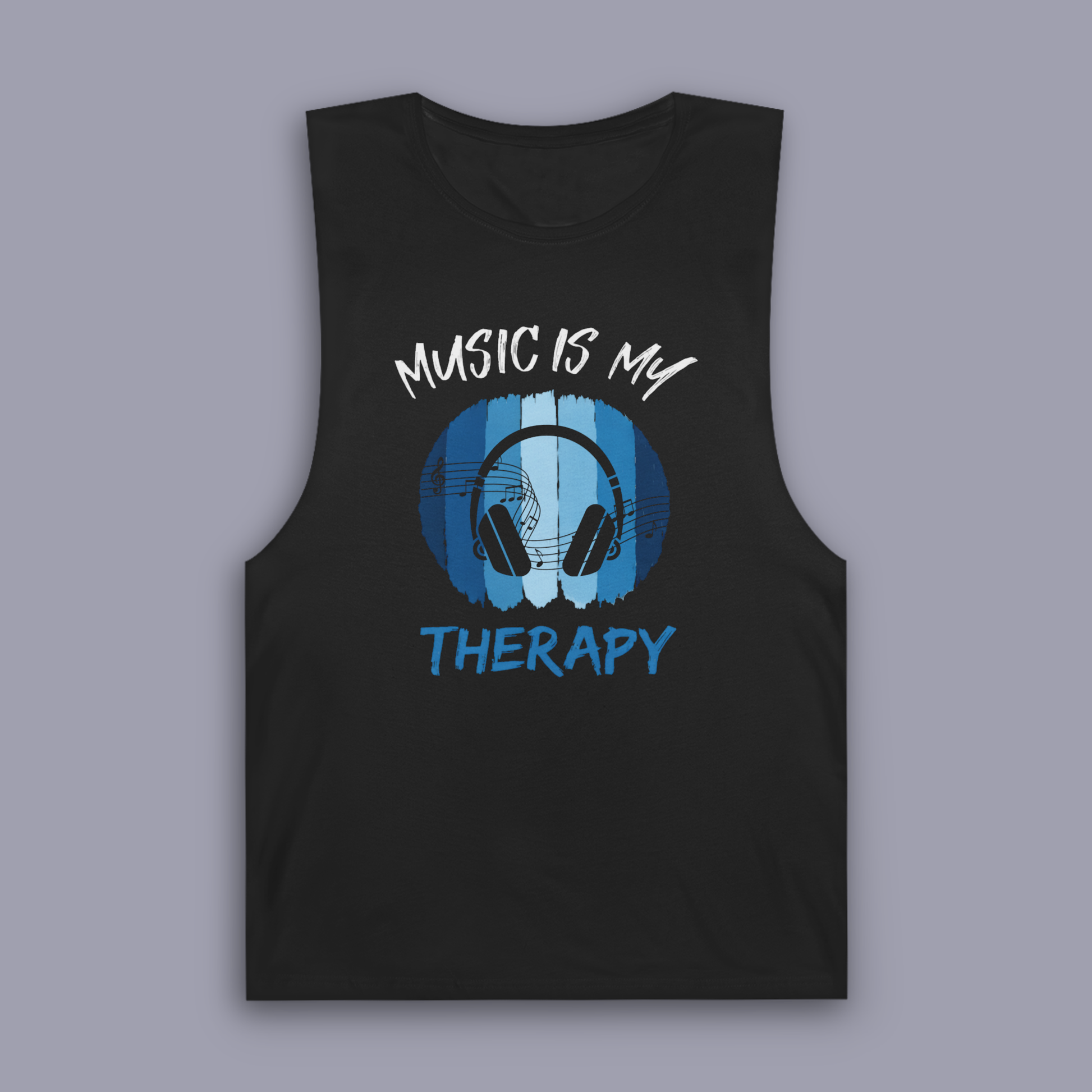 Music Is My Therapy Sleeveless Tank – music lover and mental health tank