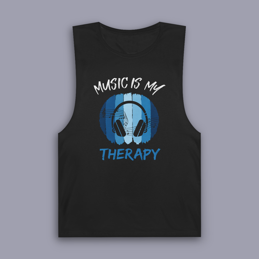 Music Is My Therapy Sleeveless Tank – music lover and mental health tank