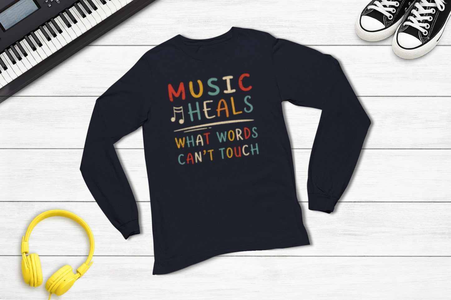 Music Heals What Words Can't Touch – Retro – Long Sleeve