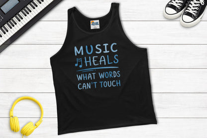 Music Heals What Words Can't Touch – Shady Blue – Tank Top