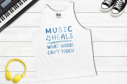 Music Heals What Words Can't Touch – Shady Blue – Tank Top