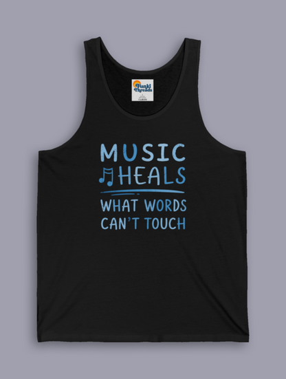 Music Heals What Words Can't Touch – Shady Blue – Tank Top