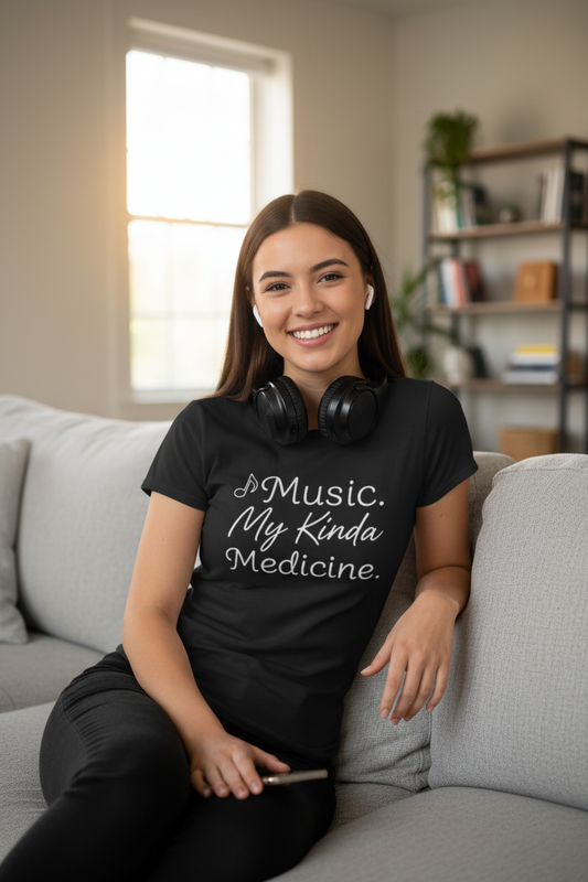 Music. My Kinda Medicine women's fitted music lover tee – Funki Threads