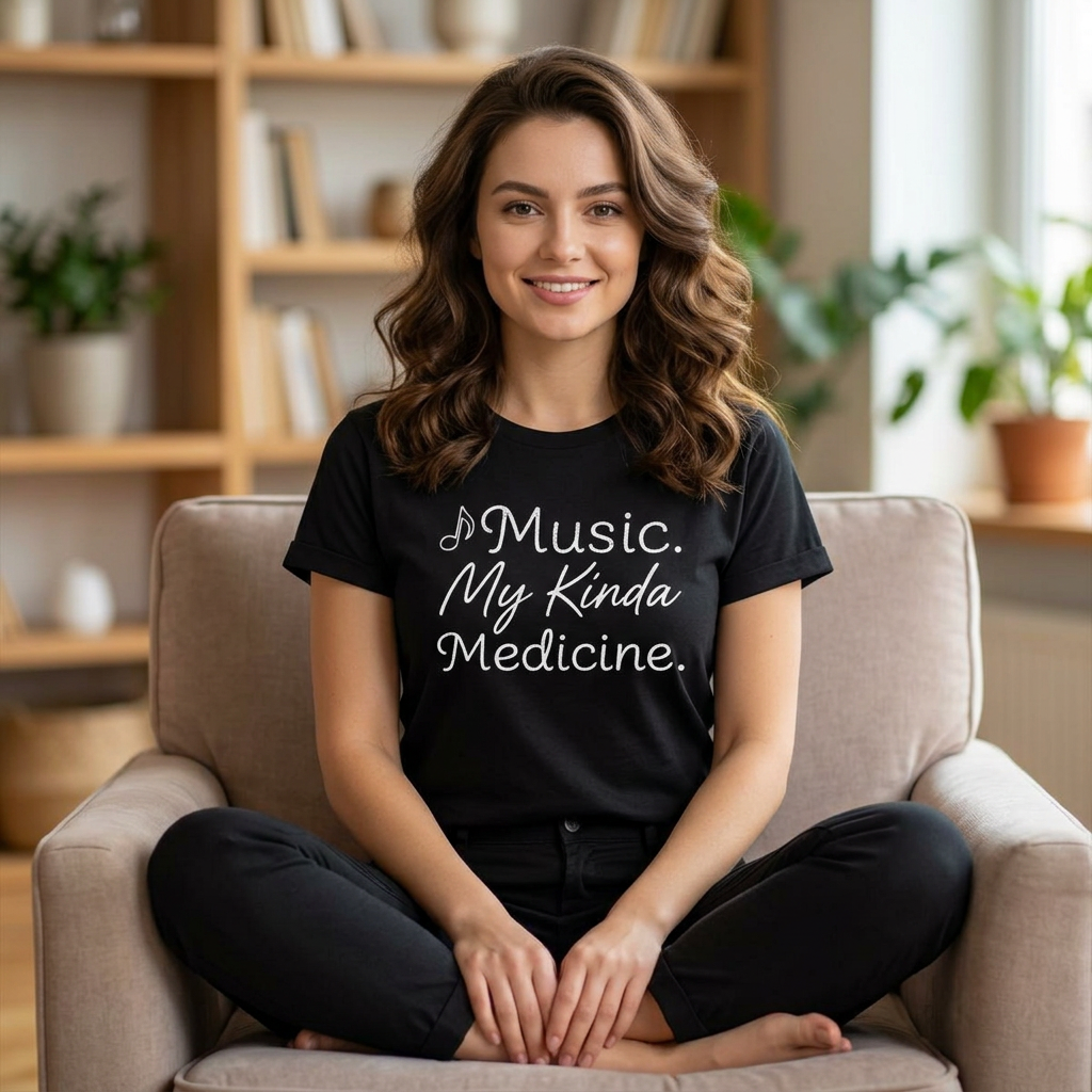 Music. My Kinda Medicine women's fitted music lover tee – Funki Threads