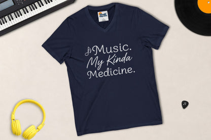 Music. My Kinda Medicine music lover v-neck shirt – Funki Threads