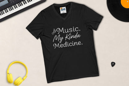Music. My Kinda Medicine music lover v-neck shirt – Funki Threads