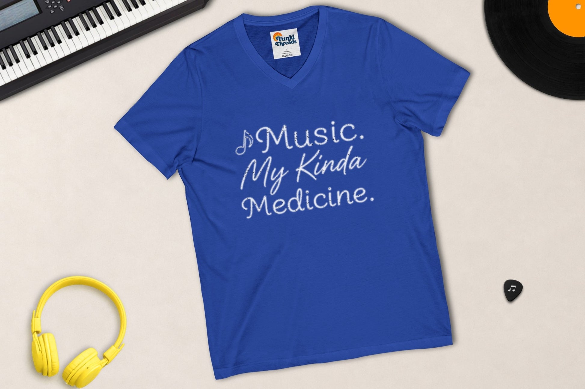 Music. My Kinda Medicine music lover v-neck shirt – Funki Threads