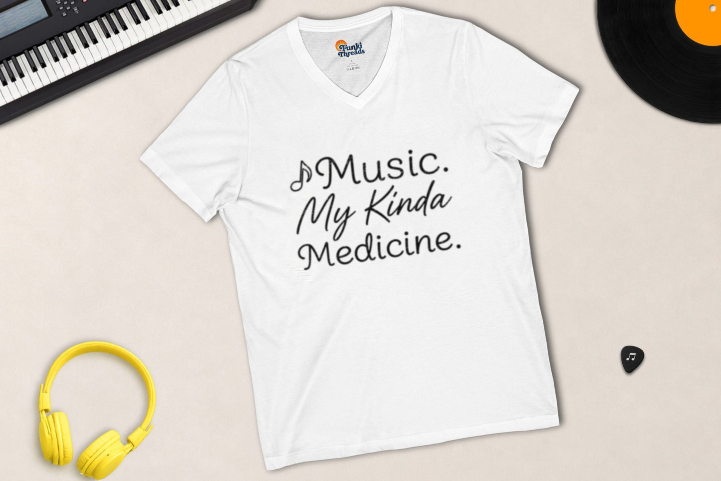 Music. My Kinda Medicine music lover v-neck shirt – Funki Threads