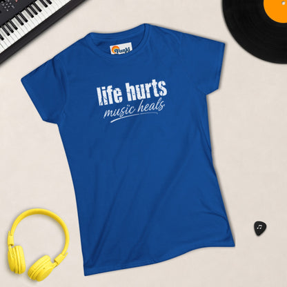 Life Hurts, Music Heals women's tee product photo