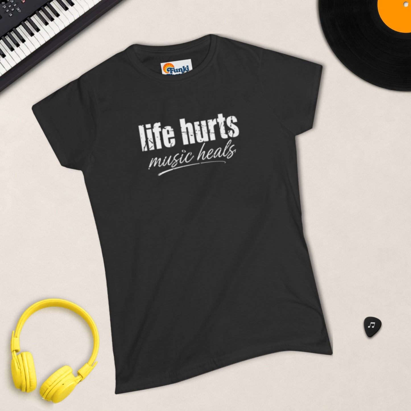 Life Hurts, Music Heals women's tee product photo