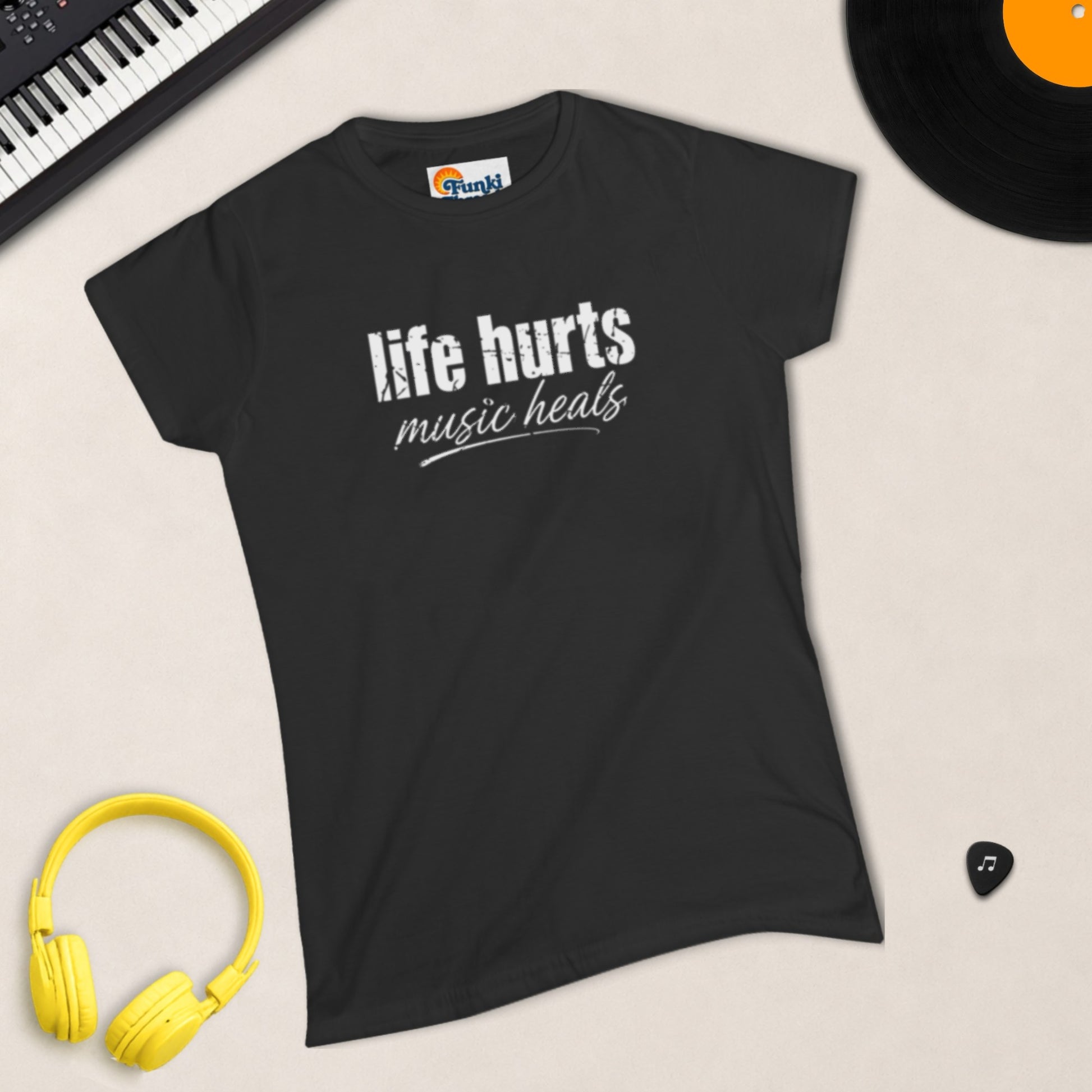 Life Hurts, Music Heals women's tee product photo